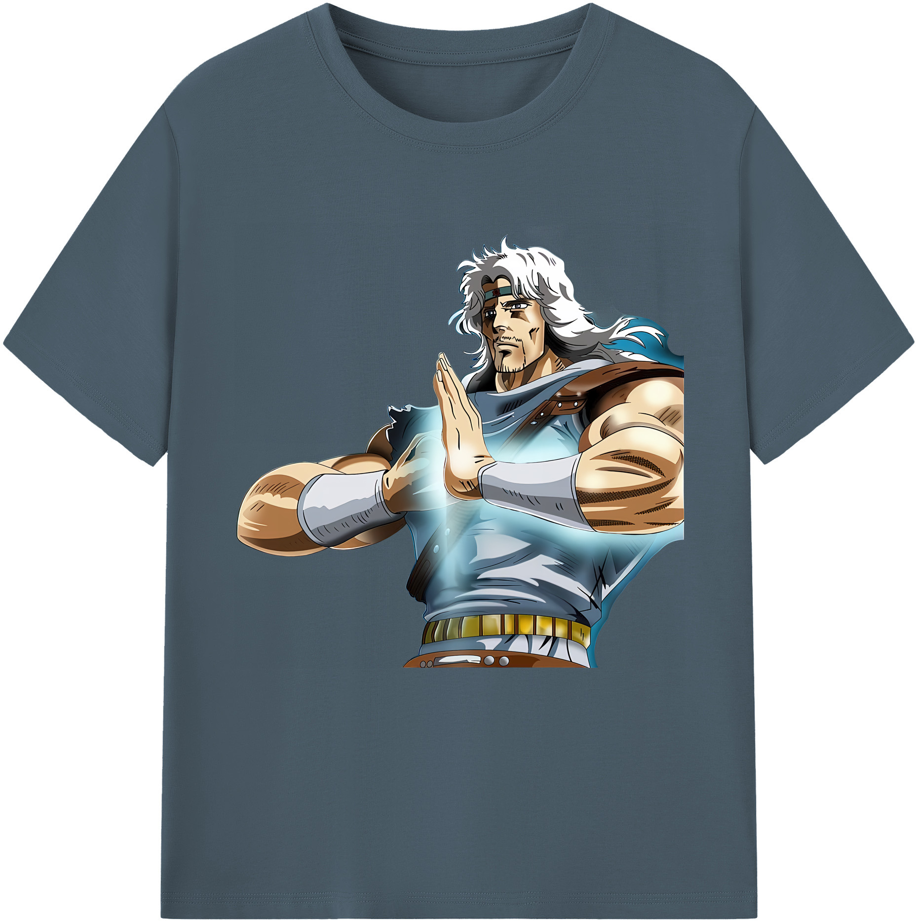 （画像用） 北斗の拳 Fist of the North Star 綿100％半袖Tシャツ（フロントプリント）